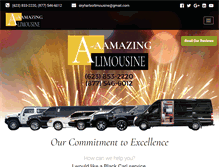 Tablet Screenshot of a-aamazinglimousine.com